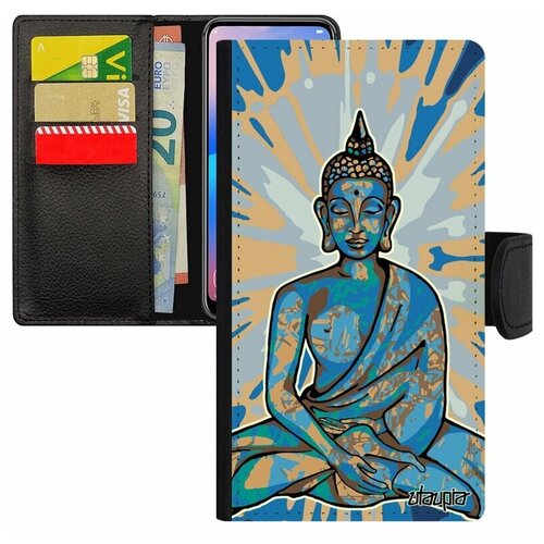 фото Чехол книжка на телефон iphone 8, "будда" азия портрет utaupia