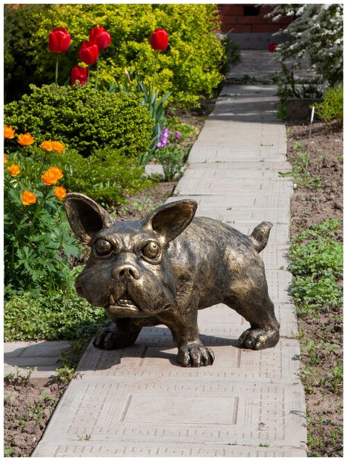 Садовая скульптура Bogacho Собака Клайд бронзового цвета ручная работа