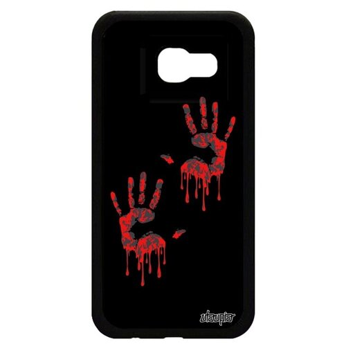 фото Ударопрочный чехол на смартфон // galaxy a5 2017 // "отпечаток ладони" rasta palm, utaupia, черный