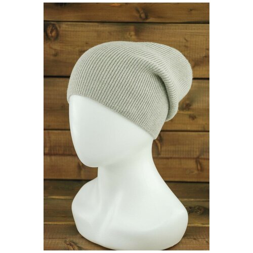 фото Шапка бини stigler, размер 55-58, серый
