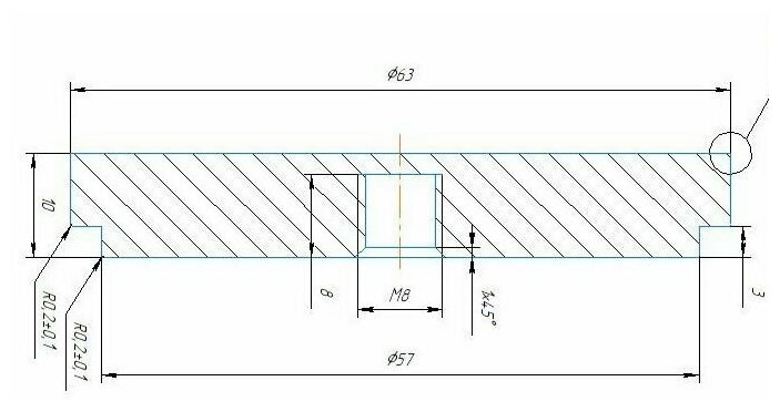 Изображение Крепёж для стеклянной столешницы под УФО склейку (пятак) D63/M8 под трубу D60 для стеклянного стола 4 шт MIKRON ОА-638-4К