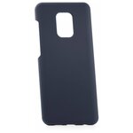 Чехол на Xiaomi Redmi Note 9 Pro Kruche Silicone Plain Midnight blue, противоударный пластиковый кейс, защитный силиконовый бампер, софттач накладка - изображение