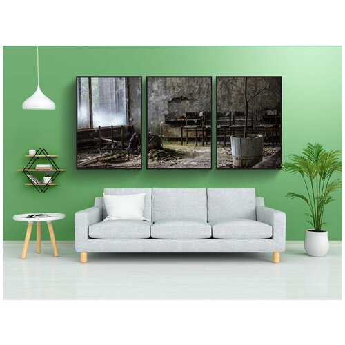 фото Набор модулных постеров для интерьера "чернобыль, украина, заброшенный" 60x90 см. в тубусе, без рамки lotsprints