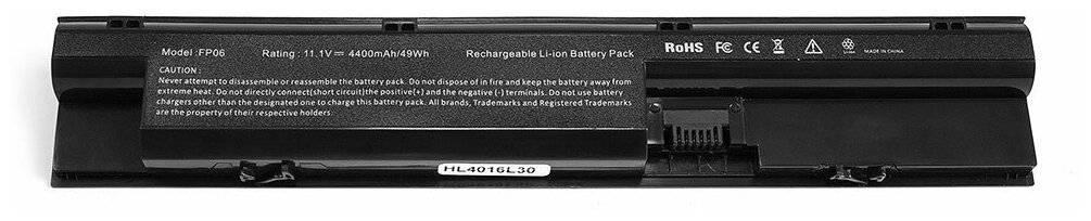 Аккумулятор для ноутбука HP 450 G1, 470 G0, G1, 470 G2, ProBook 440, 445, ProBook 450 (10.8V, 4400mAh). PN: HSTNN-YB4J, FP06