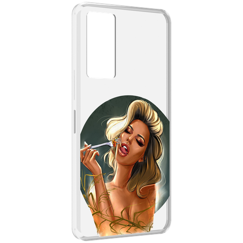 Чехол MyPads голодная-девушка-модель женский для Infinix Note 11 задняя-панель-накладка-бампер