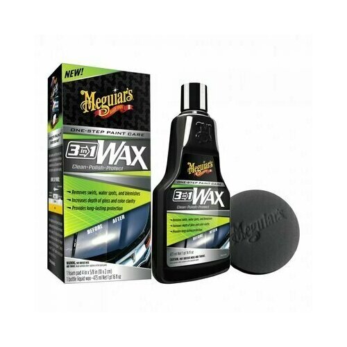 G191016 Meguiar's Wax 3 in 1 воск 3 в 1 (с аппликатором), 473мл