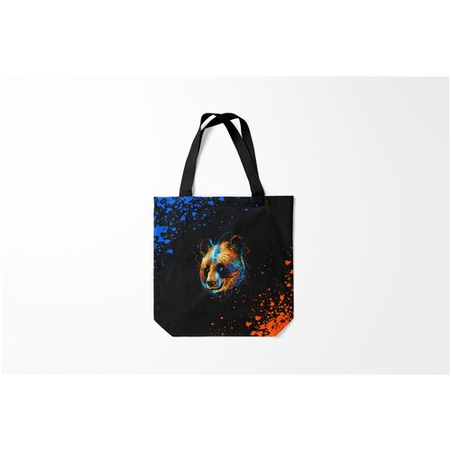 фото Сумка-шоппер / 40х40 см / звери / панды красочная панда burnettie