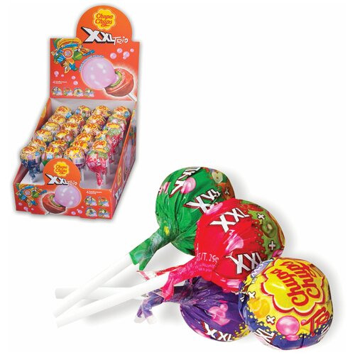 Карамель CHUPA CHUPS XXL Trio Ассорти, 29г - чупа чупс