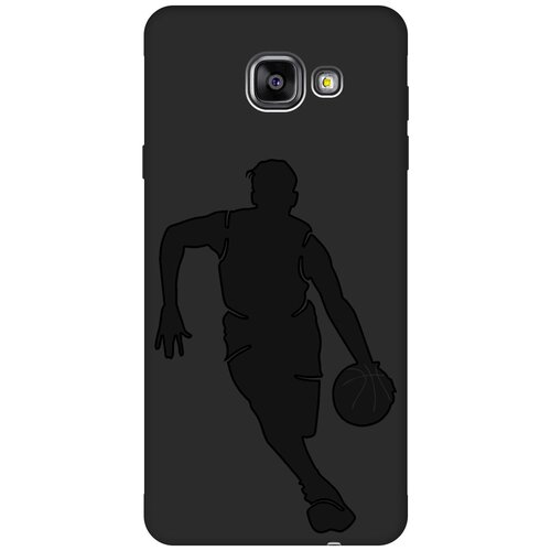 Матовый чехол Basketball для Samsung Galaxy A7 (2016) / Самсунг А7 2016 с эффектом блика черный матовый чехол bts stickers для samsung galaxy a7 2016 самсунг а7 2016 с 3d эффектом черный