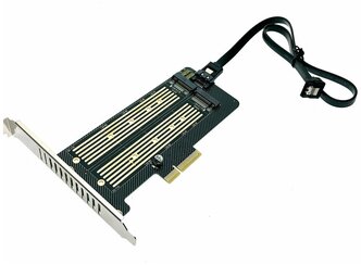 Контроллер PCI- Ex4, M.2 1port B key +1port M key, PCIe2M2, Espada