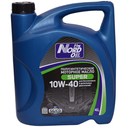 Полусинтетическое моторное масло NORD OIL Super 10W 40 SG/CD 4л
