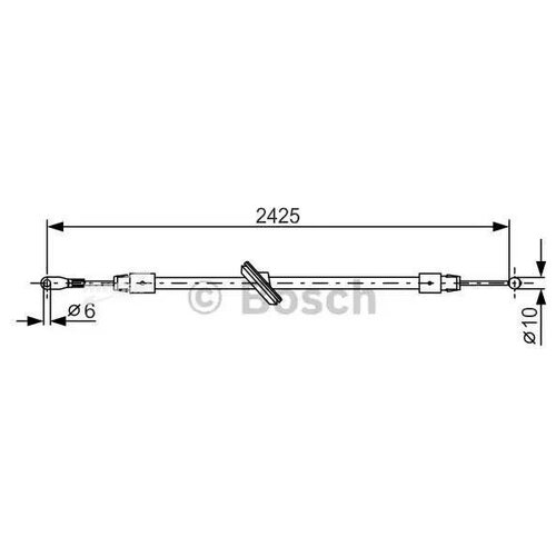 BOSCH 1987482031 1 987 482 031_трос ручника передний L2425\ VW Crafter 30-50 2.5TDi 06