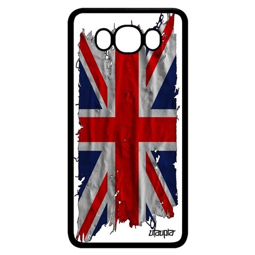 фото Чехол на мобильный // samsung galaxy j7 2016 // "флаг английский на ткани" государственный патриот, utaupia, белый