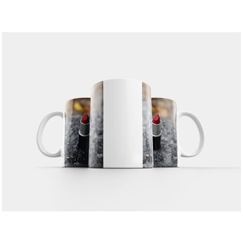 фото Кружка "помада, красный, косметика" 320 мл lotsprints