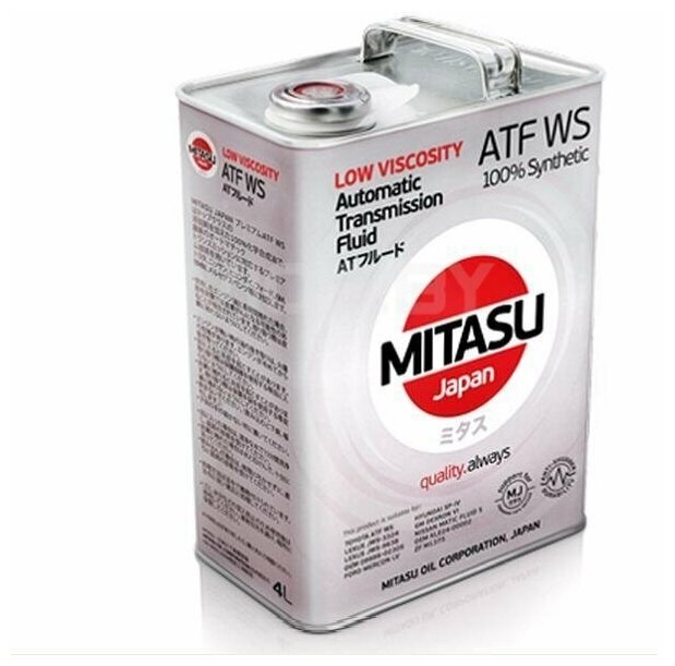 Масло АКПП MITASU ATF WS Synthetic Tech MJ-331. 4л