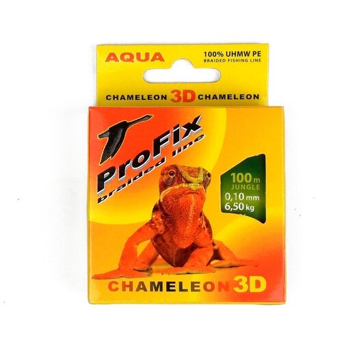 фото Леска плетеная aqua profix chameleon 3d jungle 100м 0,12