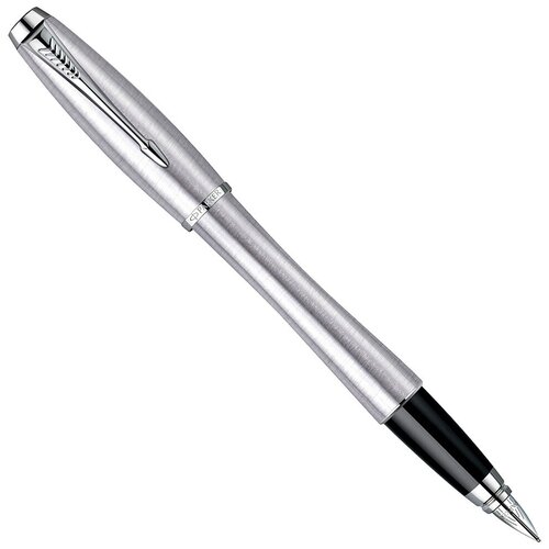 Ручка подарочная перьевая PARKER Urban Metro Metallic CT, серебристый корпус, хромированные детали, черная, S0850670 142013