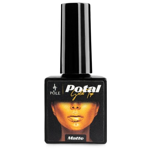 Pole Верхнее покрытие Matte Potal, прозрачный/золотистый, 8 мл