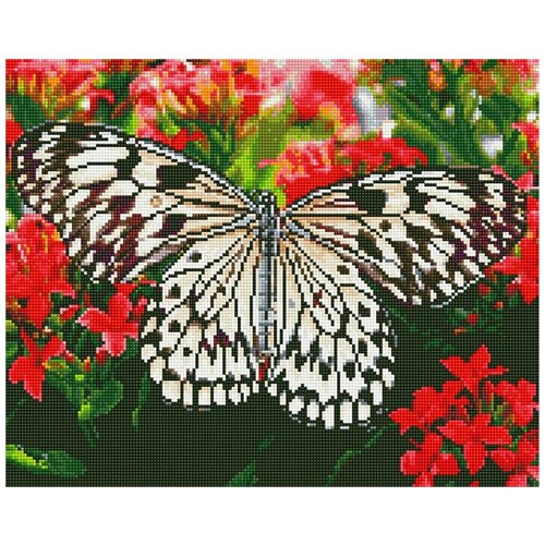 Алмазная мозаика Белая бабочка, 40x50 см, ВанГогВоМне