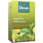 Чай зеленый Dilmah with Lemon в пакетиках - изображение