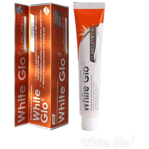 Зубная паста White Glo, Отбеливающая с куркумином, 100 г уход за полостью рта white glo зубная паста для чувствительных зубов отбеливающая