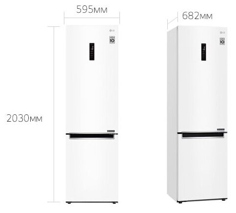 Холодильник с нижней морозилкой LG DoorCooling GA-B 509 MQSL - фотография № 4