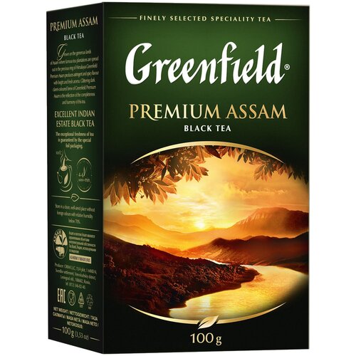 Чай черный листовой Greenfield Premium Assam, 100 г