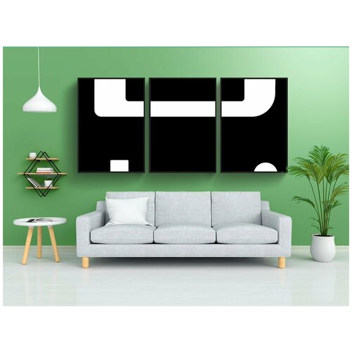 фото Набор модулных постеров для интерьера "игра, nintendo, силуэт" 60x90 см. в тубусе, без рамки lotsprints