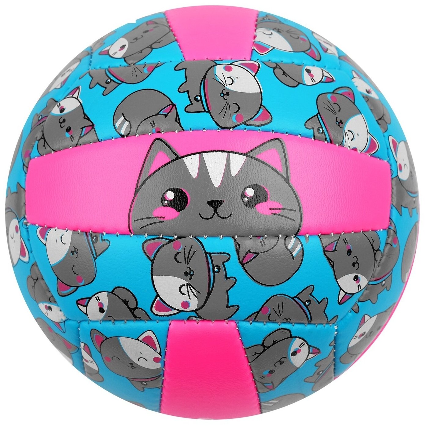 Мяч волейбольный ONLITOP «Кошечка» размер 2 150 г 2 подслоя 18 панелей PVC бутиловая камера (1 шт)