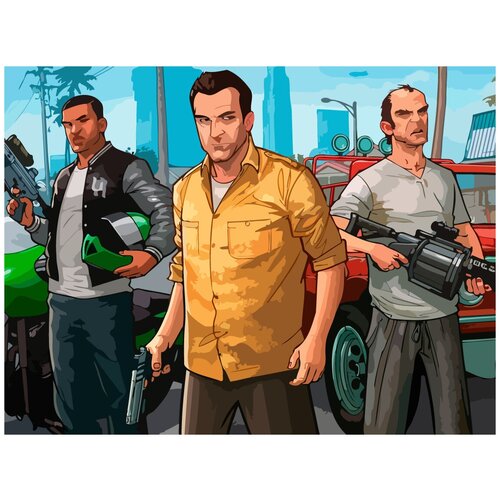 Картина по номерам на холсте игра Grand Theft Auto 5379 40x30 картина по номерам на холсте игра grand theft auto 5380 40x30