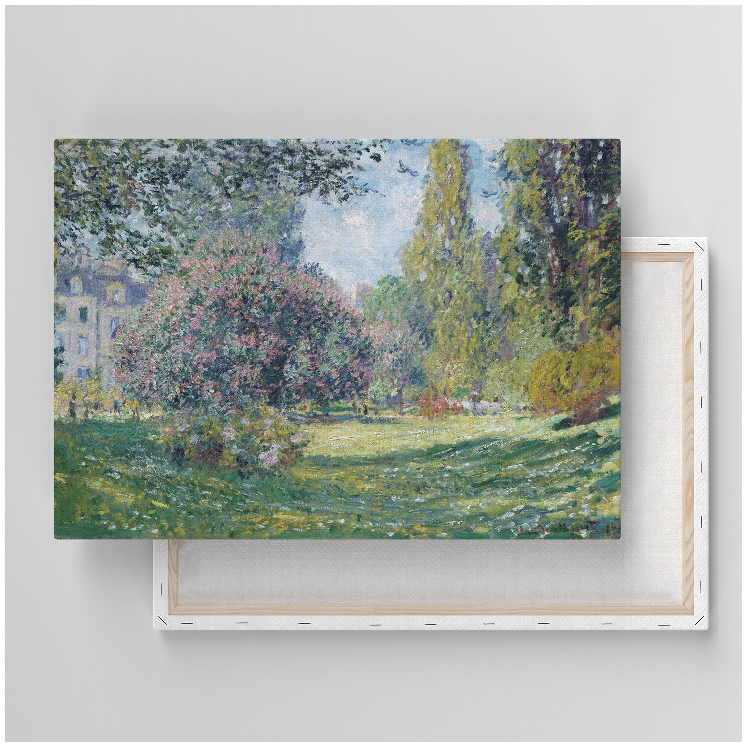 Картина на холсте с подрамником / Monet Claude - Parc Monceau, Paris, 1876 / Клод Моне