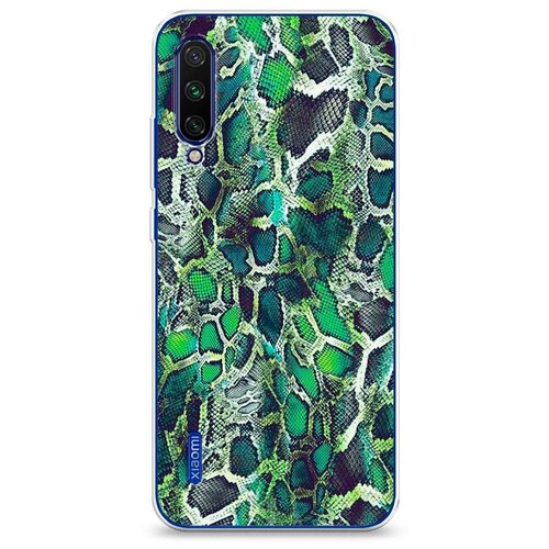 фото Силиконовый чехол "зеленая кожа змеи" на xiaomi mi a3 / сяоми ми а3 case place