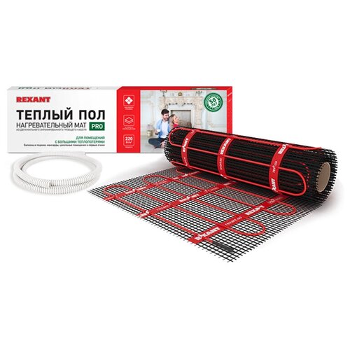 Rexant Теплый пол нагревательный мат REXANT PRO RNX -2-440 двухжильный с экраном площадь 2 м 05х4 м 440 Вт 4575₽