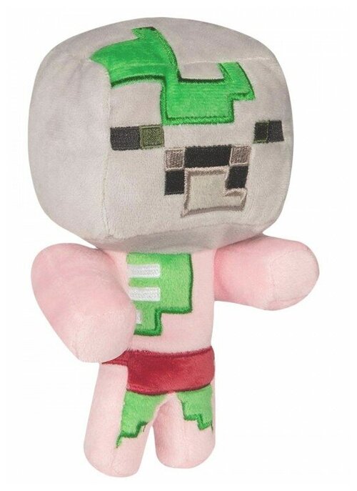 Мягкая игрушка Jinx Minecraft Baby Zombie Pigman, 18 см, розовый