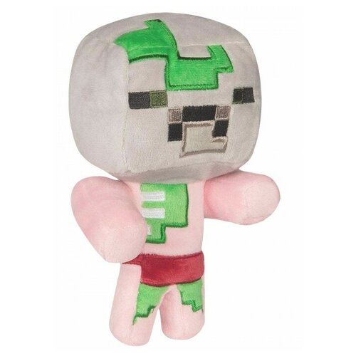 Мягкая игрушка Jinx Minecraft Baby Zombie Pigman, 18 см, розовый мягкая игрушка minecraft happy explorer baby zombie pigman 18 см
