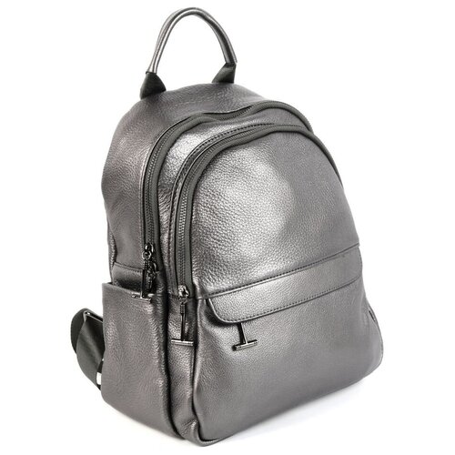 фото Женский кожаный рюкзак 8069 сильвер piove