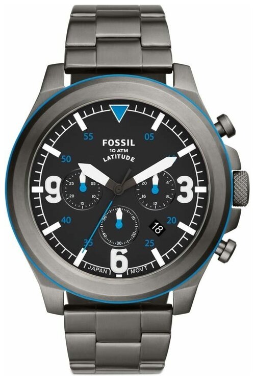 Наручные часы FOSSIL Latitude, серый, черный