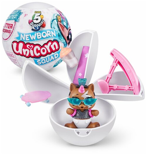 Игрушка Zuru 5 surprise Newborn Unicorn squad S5 Шар-Сюрприз 77199GQ2