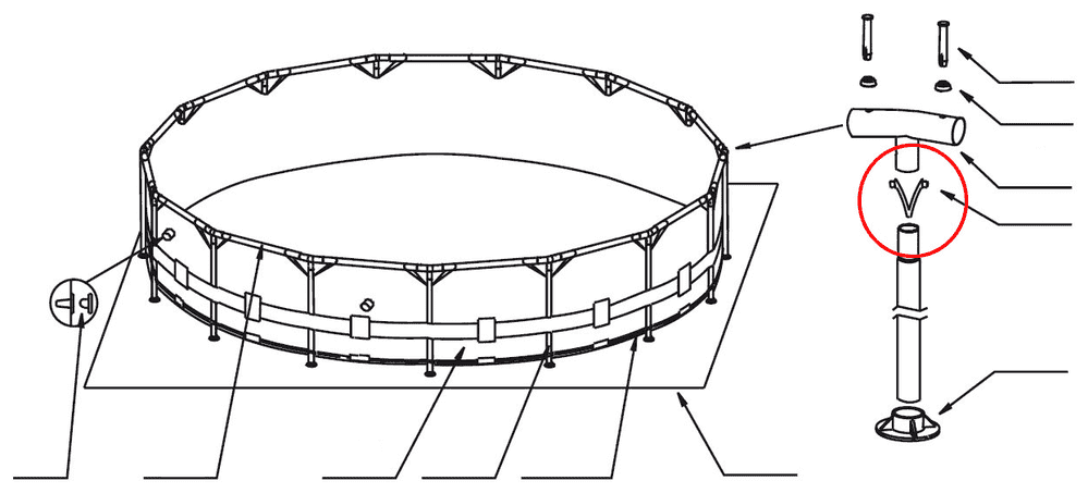 Пружинный фиксатор для каркасных бассейнов Metal и Rectangular Frame 10313