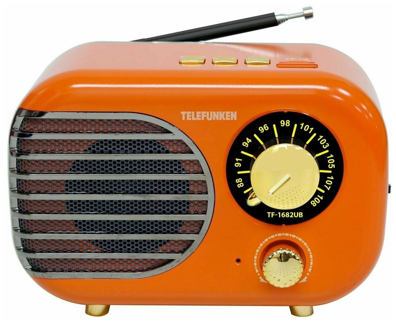 Радиоприемники TELEFUNKEN TF-1682UB, оранжевый с золотым