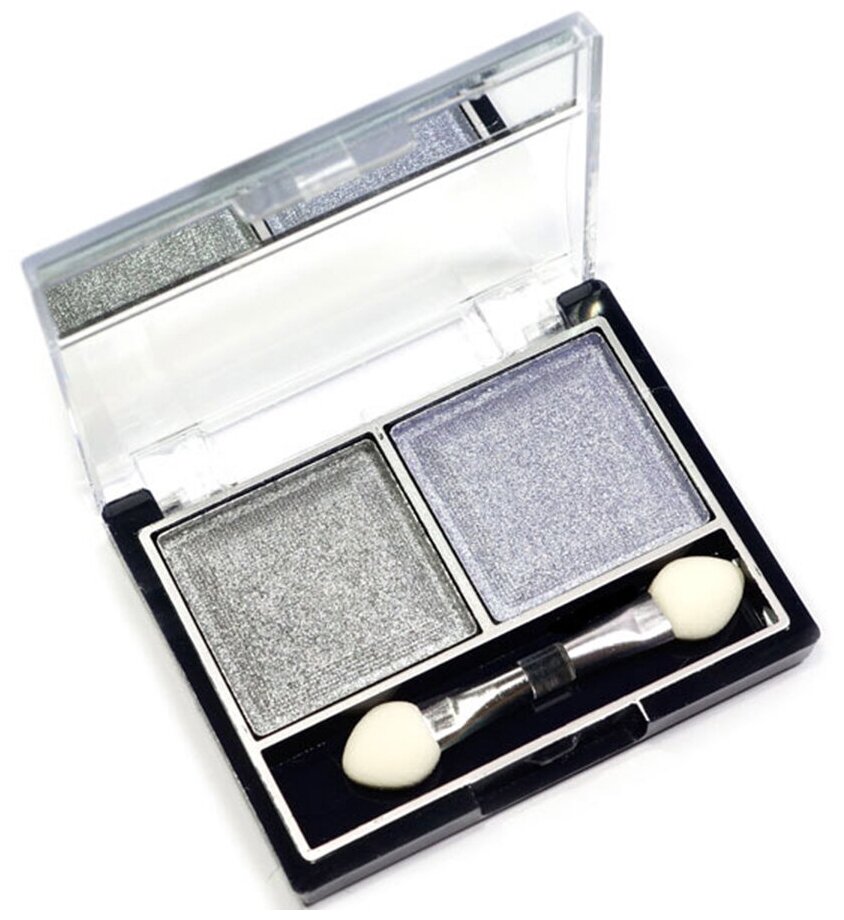 Mildlook Тени для век 2 цвета Eyeshadow, ES 0 5022, тон 11 серебро+французский серый, 6 г