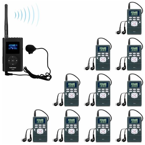 Беспроводная радиогид система на 10 экскурсантов SGTR01