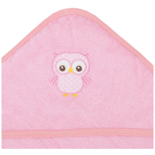 Полотенце с уголком махровое 105*105 зверята new (Розовый)