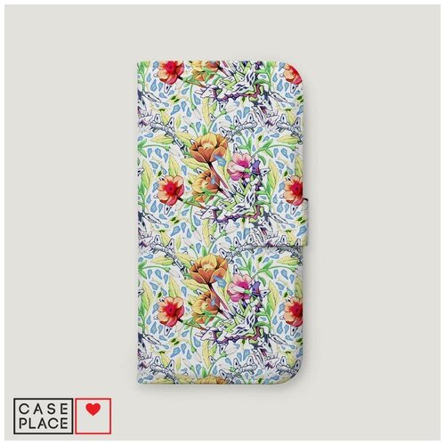 фото Чехол-книжка samsung galaxy note 10 lite цветочный фон 25 book case place
