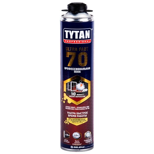 Монтажная пена Tytan Professional Ultra Fast 70 870 мл летняя 1 шт. пена профессиональная tytan professional ultra 70 870 мл