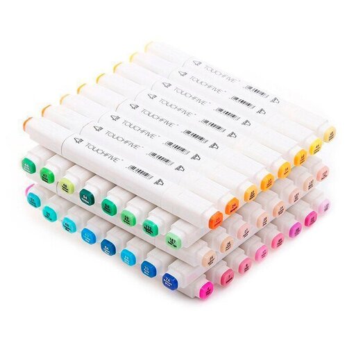 Набор двусторонних спиртовых маркеров TouchFive 30 цветов в сумке-пенале