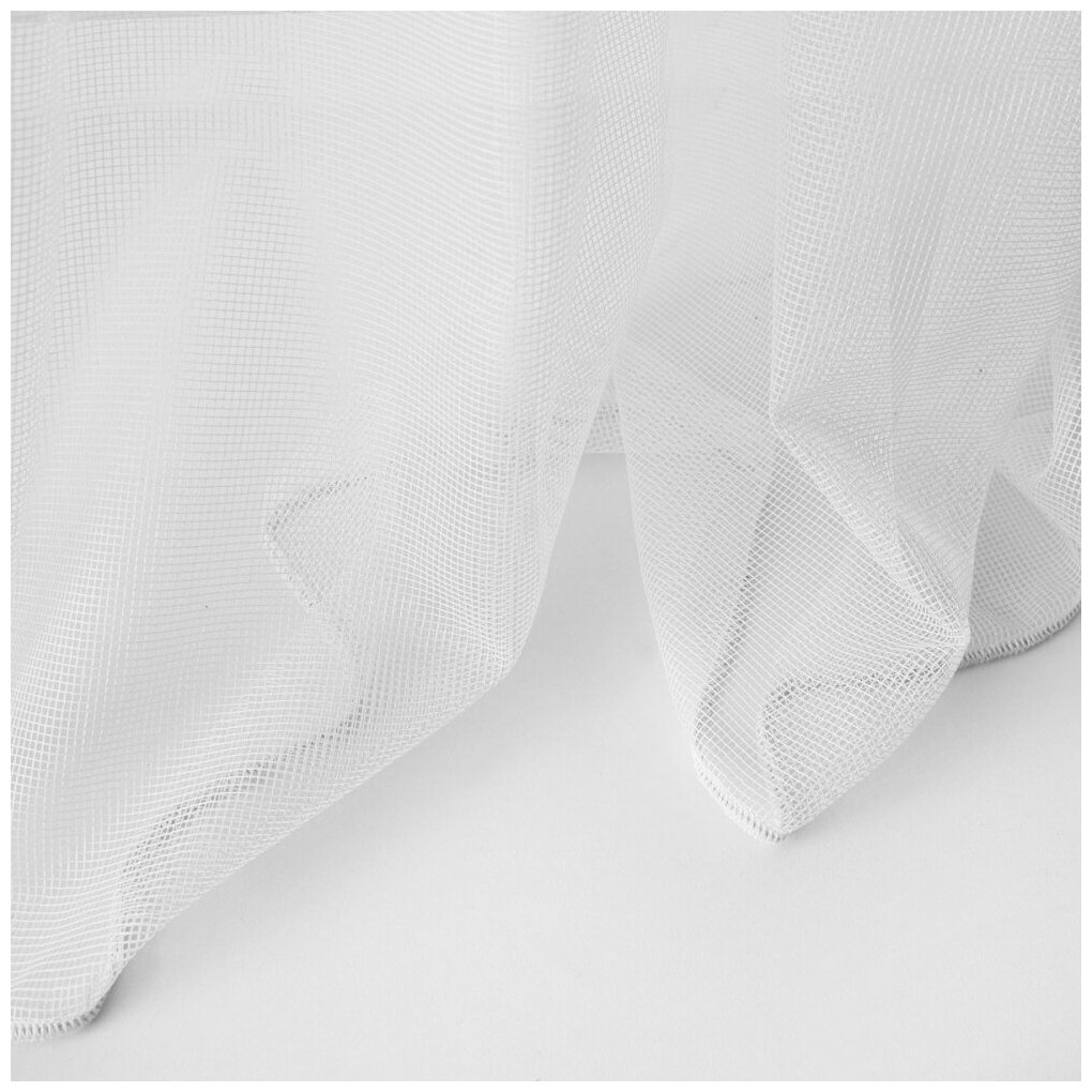 Тюль сетка Вудсток (500х270) Белый - фотография № 2