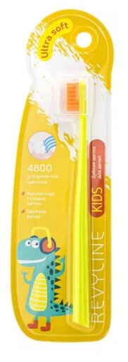 Детская зубная щетка Revyline Kids US4800 Ultra soft желтый, от 3 до 12 лет