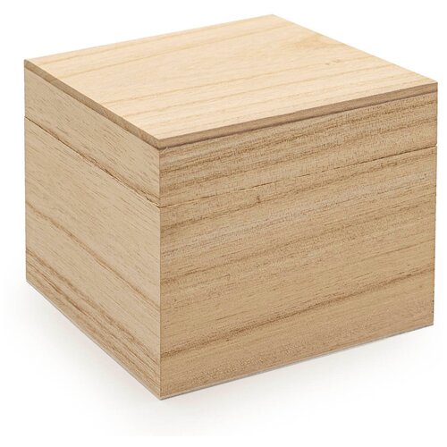 фото Lye015981 коробка деревянная (павловния/фанера из тополя), 12*12*9.5см astra & craft