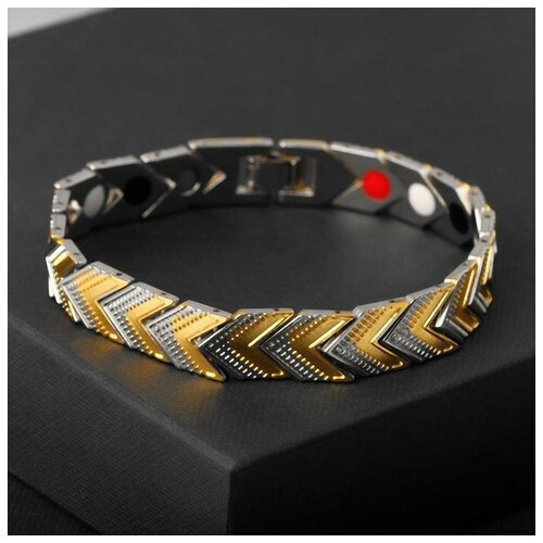 фото Браслет мужской "цепь" галочки. цвет золотисто-серебряный. l=21 5390683 queen fair